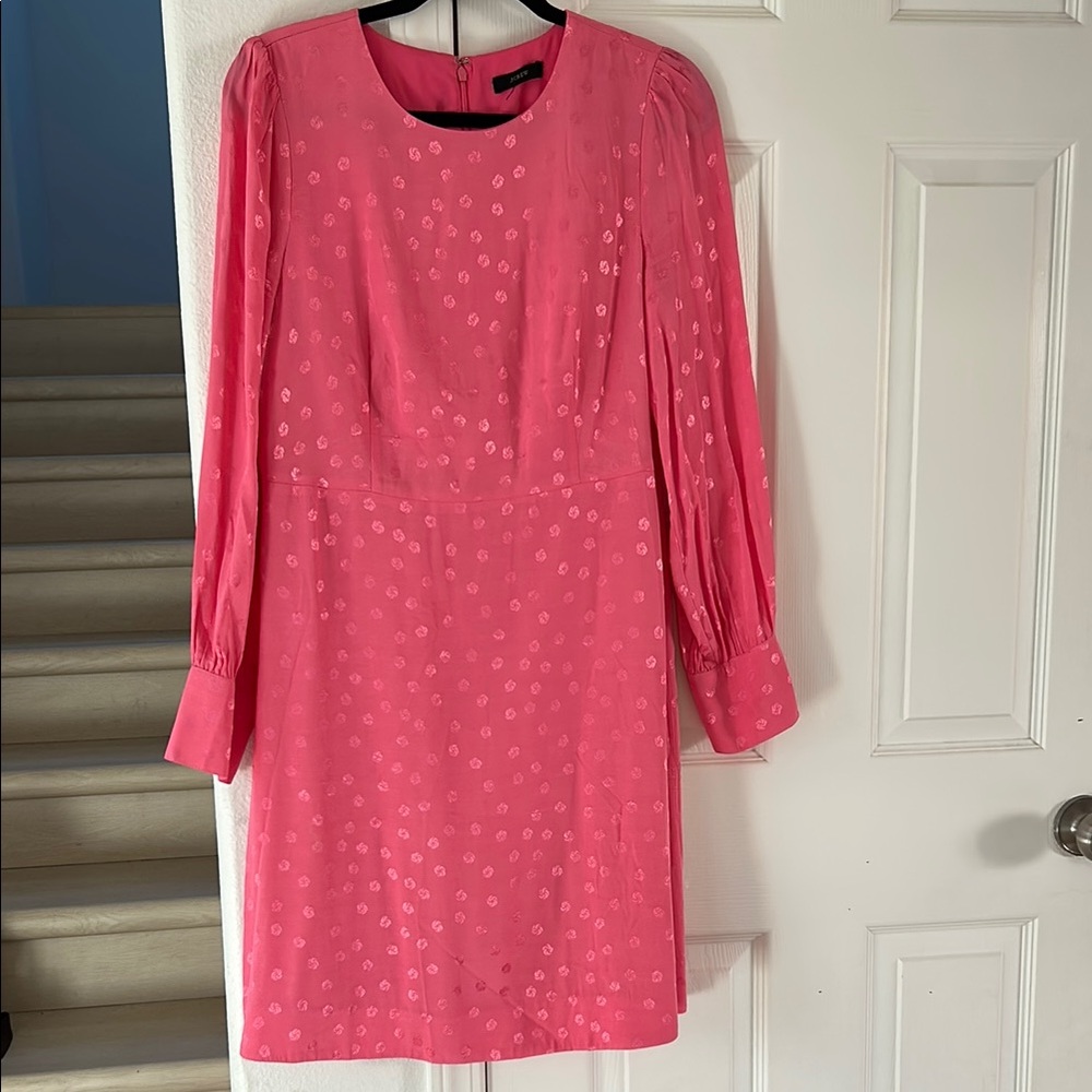 Elegant Pink Long Sleeve Dress